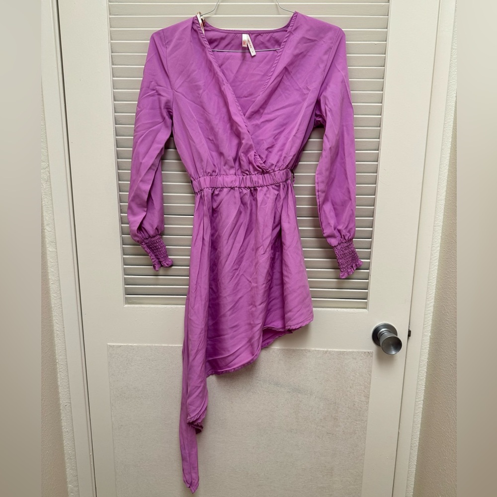 True & Co. Purple Wrap Dress